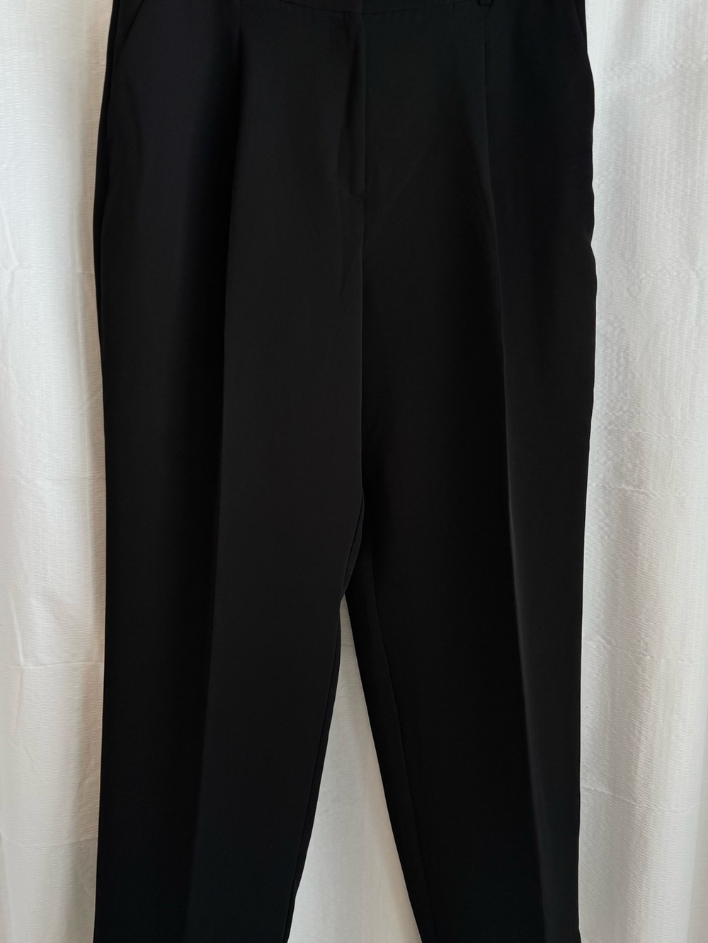 LOFT Black Elastic Back Waist Crepe Pants Sz 12